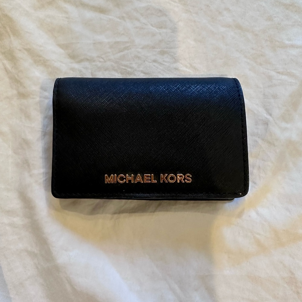 Michael Kors Black and Gold Wallet